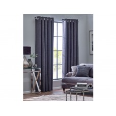 Belfield home Orion Graphite Eyelet Lined 117cm X 229cm (46" X 90") Curtain Pair